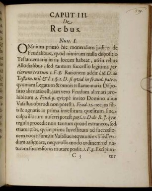 Caput III. De Rebus.