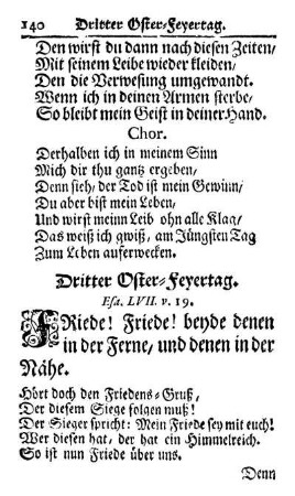 Dritter Oster-Feyertag.