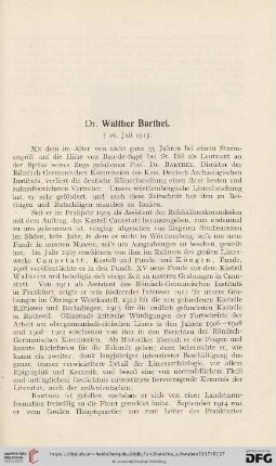 Dr. Walther Barthel