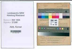 Entnazifizierung Konrad Alefs , geb. 23.04.1902 (Laborant)