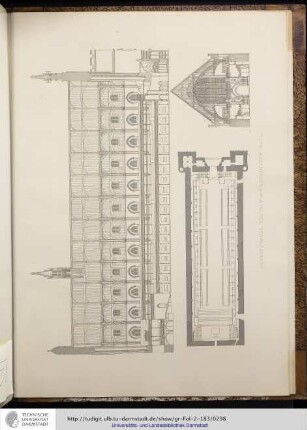 Abbildung: Longitudinal Section of Westminster Hall.
