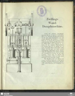 Zwillings-Wand-Dampfmaschine