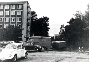 Privatgebäude, Straßen und Plätze in Karlsruhe. Waldstadt