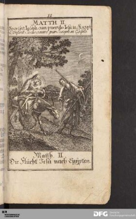Die Flucht Jesu nach Egypten.