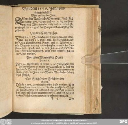 Von dem 1576. Jar / und seinen zufellen.