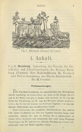 Fig. 1. Hünengrab (Dolmen) bei Lattorf