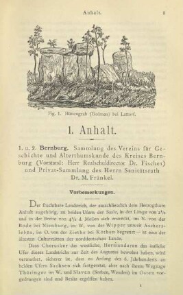 Fig. 1. Hünengrab (Dolmen) bei Lattorf