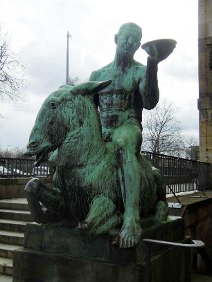 Bacchus auf dem trunkenen Esel reitend