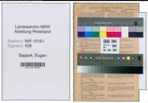 Entnazifizierung Eugen Sappok , geb. 15.01.1896 (Steuerinspektor)