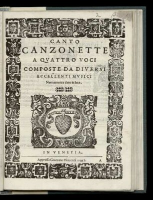 Canzonette a quattro voci. Canto