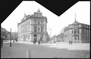 Döbeln,Ecke Burg-und Bahnhofstraße mit Schützenhaus