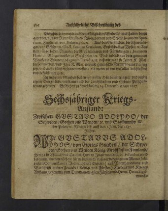 Sechsjähriger Kriegsanstand