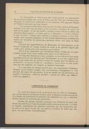L'ordinaire du prisonnier