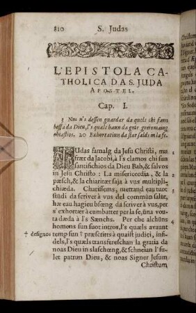L'Epistola Catholica Da S. Juda Apostel.