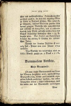 Baumwollene Artikeln.