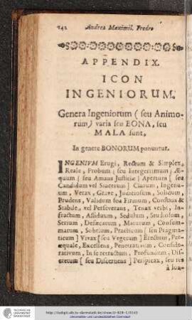 APPENDIX. ICON INGENIORUM.