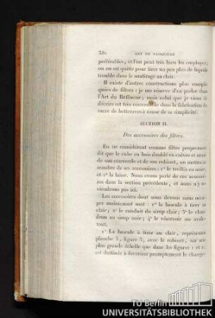 SECTION II. Des accessoires des filtres