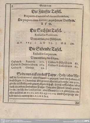 Die Sechßte Tafel.