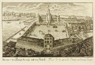 Eutin - Schloss, Gesamtansicht (Prospekt des Haupteingangs mit Vorhof)