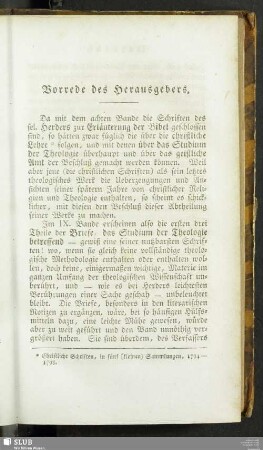 Vorrede des Herausgebers