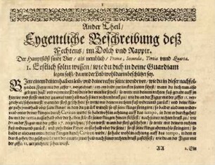 Ander Theil. Eygentliche Beschreibung deß Fechtens, im Dolch und Rappir.