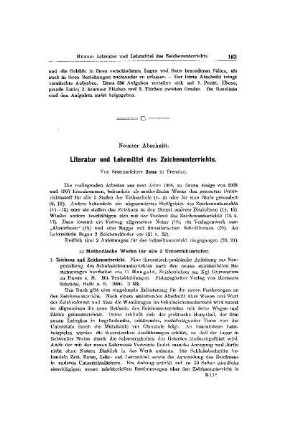 Literatur und Lehrmittel des Zeichenunterrichts