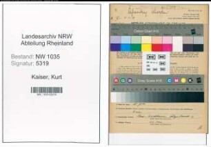 Entnazifizierung Kurt Kaiser , geb. 21.03.1910 (Ingenieur)