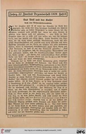 Das Volk und der Kaiser