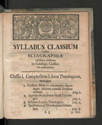 Syllabus Classium