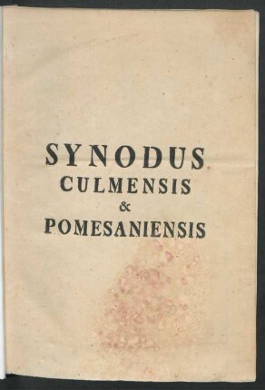 Synodus Culmensis & Pomesaniensis