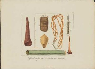 14. Geräthschaften und Zierrathen der Botocudos.