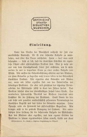 Kants und Schillers Begründung der Ästhetik