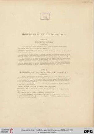 Italiener des XVI. und XVII. Jahrhunderts