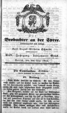 18. Stück, 5. Mai 1845
