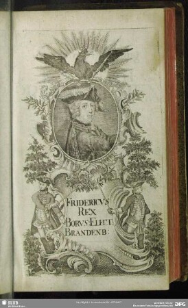 Fridericus Rex Borus. Elect. Brandenb.