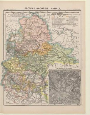 Provinz Sachsen. Anhalt., Der Brocken und Umgegend