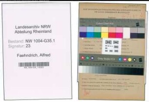 Entnazifizierung Alfred Faehndrich , geb. 03.06.1902 (Kinobesitzer)
