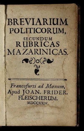 Breviarium Politicorum, Secundum Rubricas Mazarinicas