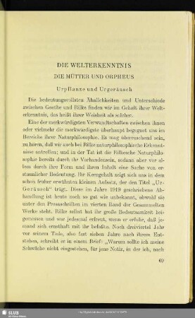 Die Welterkenntnis