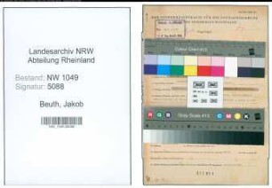 Entnazifizierung Jakob Beuth , geb. 31.07.1911 ()