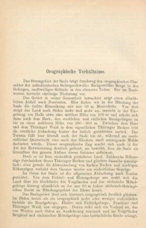 Orographische Verhältnisse