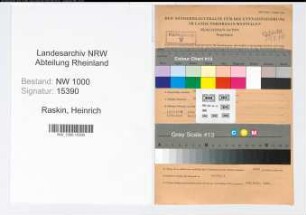 Entnazifizierung Heinrich Raskin, geb. 17.07.1902 (Verw.Direktor)