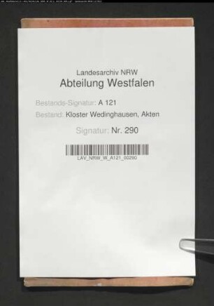 Heberegister der Rezeptur Werl.