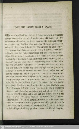 Sang und Sänger deutscher Vorzeit