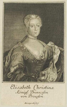 Bildnis der Elisabeth Christina, königl. Prinzessin von Preussen