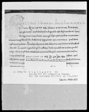 Gregorius Magnus, Moralia pars 6 — Initiale S(citus), Folio 150recto