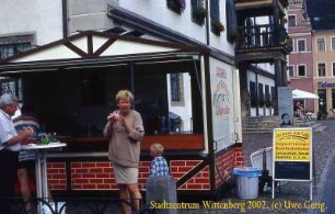 Wittenberg - Bratwurststand : Bratwurststand in Lutherstadt Wittenberg, 2002