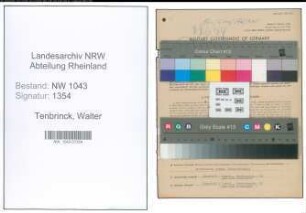 Entnazifizierung Walter Tenbrinck , geb. 17.02.1920 (Angestellter)