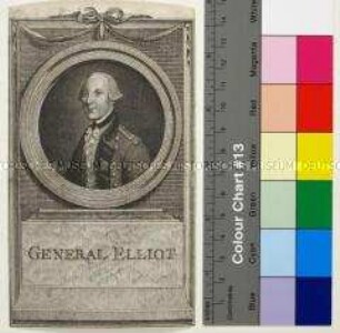 Porträt des englischen Offiziers George Augustus Elliott