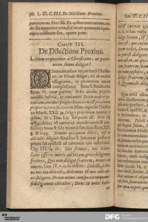 Caput III. De Dilectione Proximi.